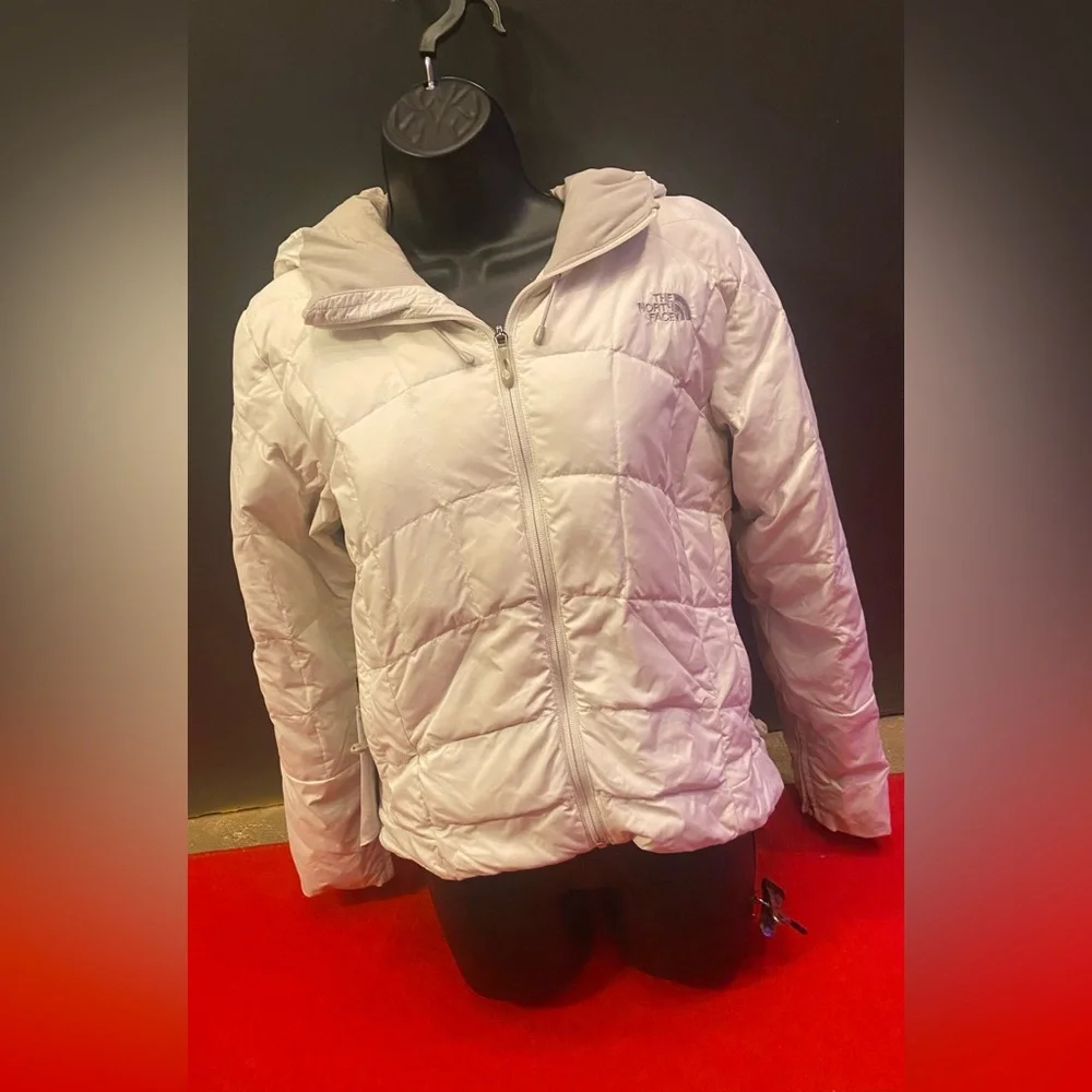 Women's North face 600 series White Hooded Ski Puffer goose down Jacket - Picture 2 of 13